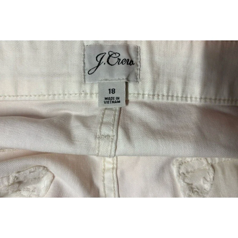 J. Crew Garment-Dyed Utility Mini Skirt Natural Off White Denim Plus Sz 18 - Picture 10 of 10